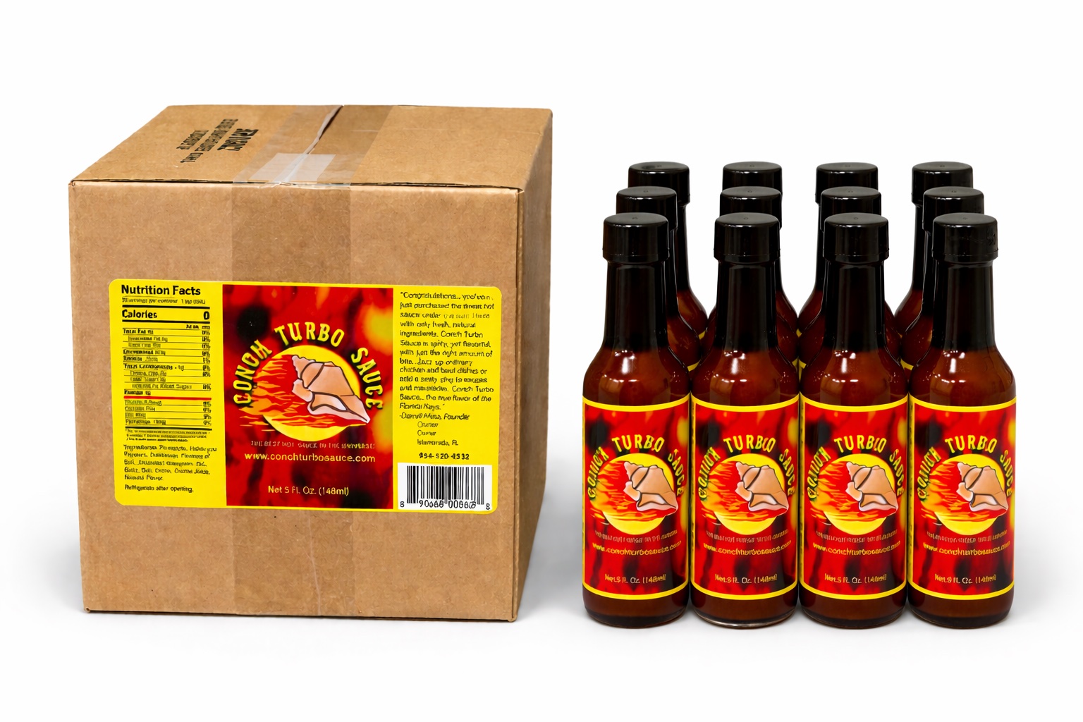 Case of Conch Turbo Sauce Original Flavor (Case of 12 - 5oz bottles)