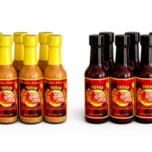 Conch Turbo Sauce  Mixed Case of 12  (6 0riginal and 6 Pineapple Habanero- 5 oz bottles)